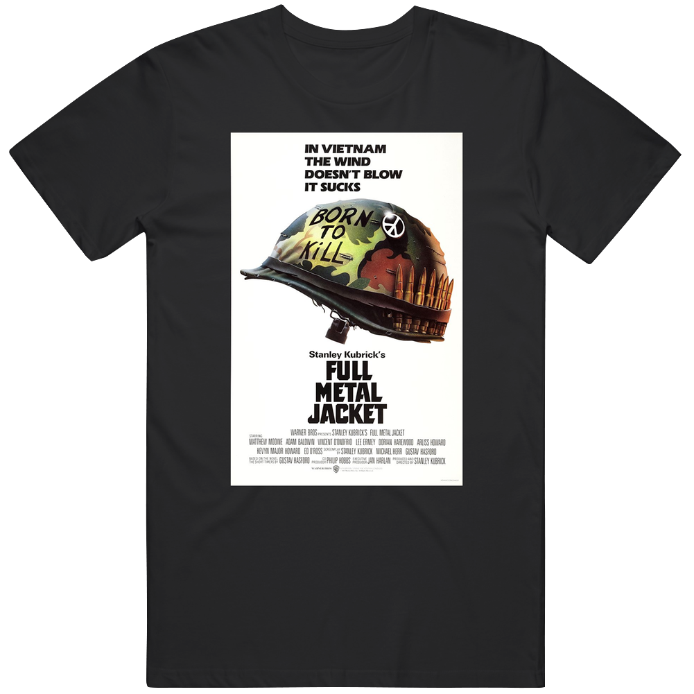 Full Metal Jacket Retro Movie Fan Men’s 100% Cotton Black T Shirt Full Metal Jacket Retro Movie Fan Men’s 100% Cotton Black T Shirt