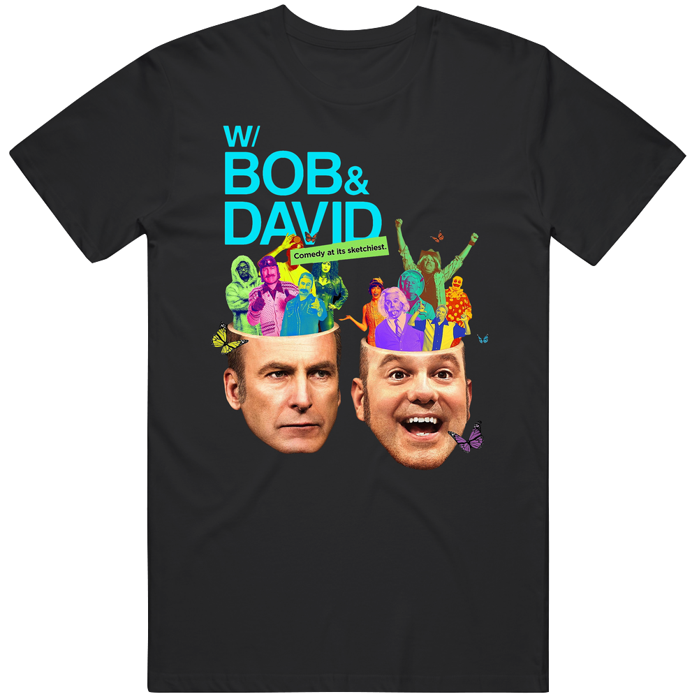 With Bob And David Poster Netflix Original Fan Men’s 100% Cotton Black T Shirt With Bob And David Poster Netflix Original Fan Men’s 100% Cotton Black T Shirt