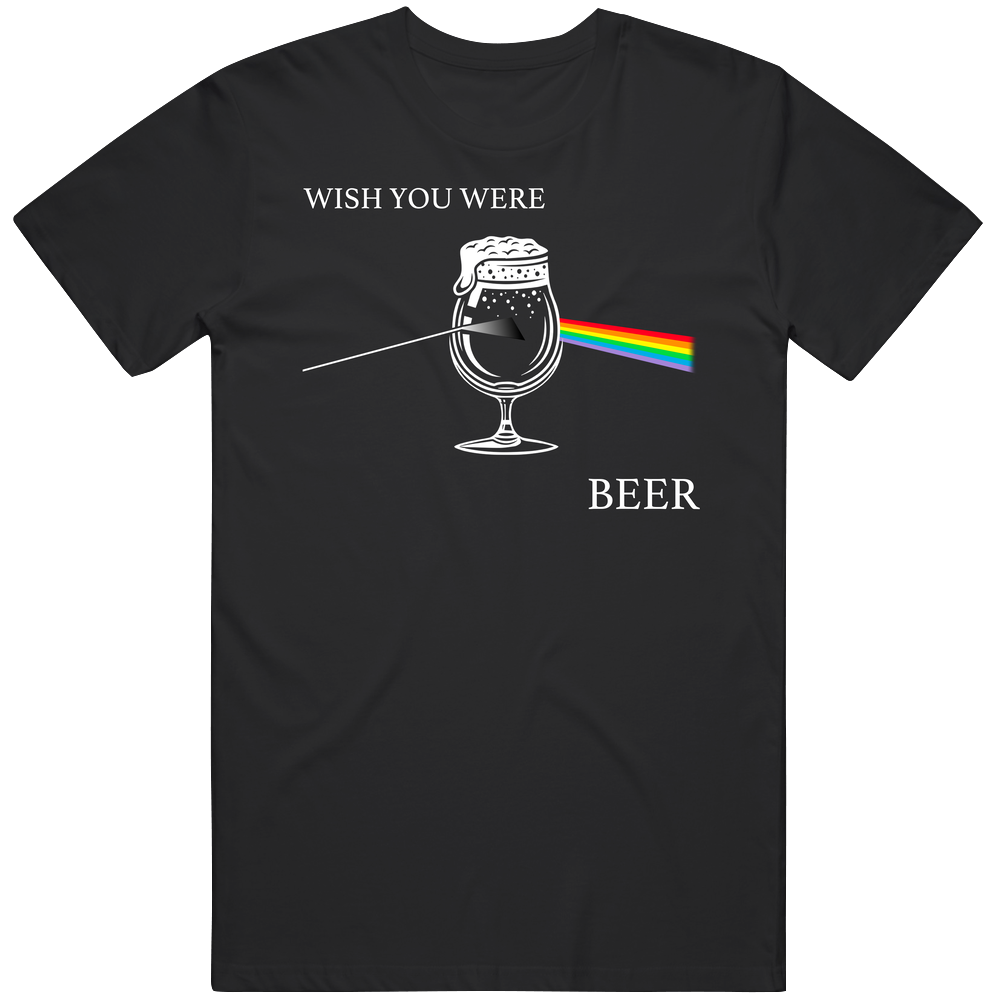 Wish You Were Beer Darkside Of The Moon Parody Men’s 100% Cotton Black T Shirt Wish You Were Beer Darkside Of The Moon Parody Men’s 100% Cotton Black T Shirt