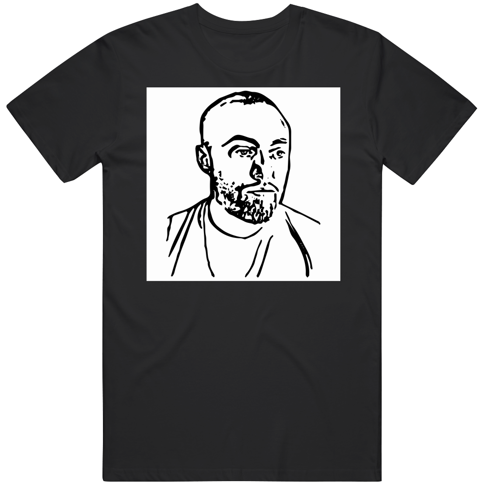 Ed Sheeran Wears Mac Miller Rip Fan Men’s 100% Cotton Black T Shirt Ed Sheeran Wears Mac Miller Rip Fan Men’s 100% Cotton Black T Shirt