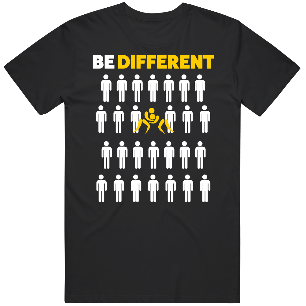 Be Different Wrestling Sport Hobby Men’s 100% Cotton Black T Shirt Be Different Wrestling Sport Hobby Men’s 100% Cotton Black T Shirt