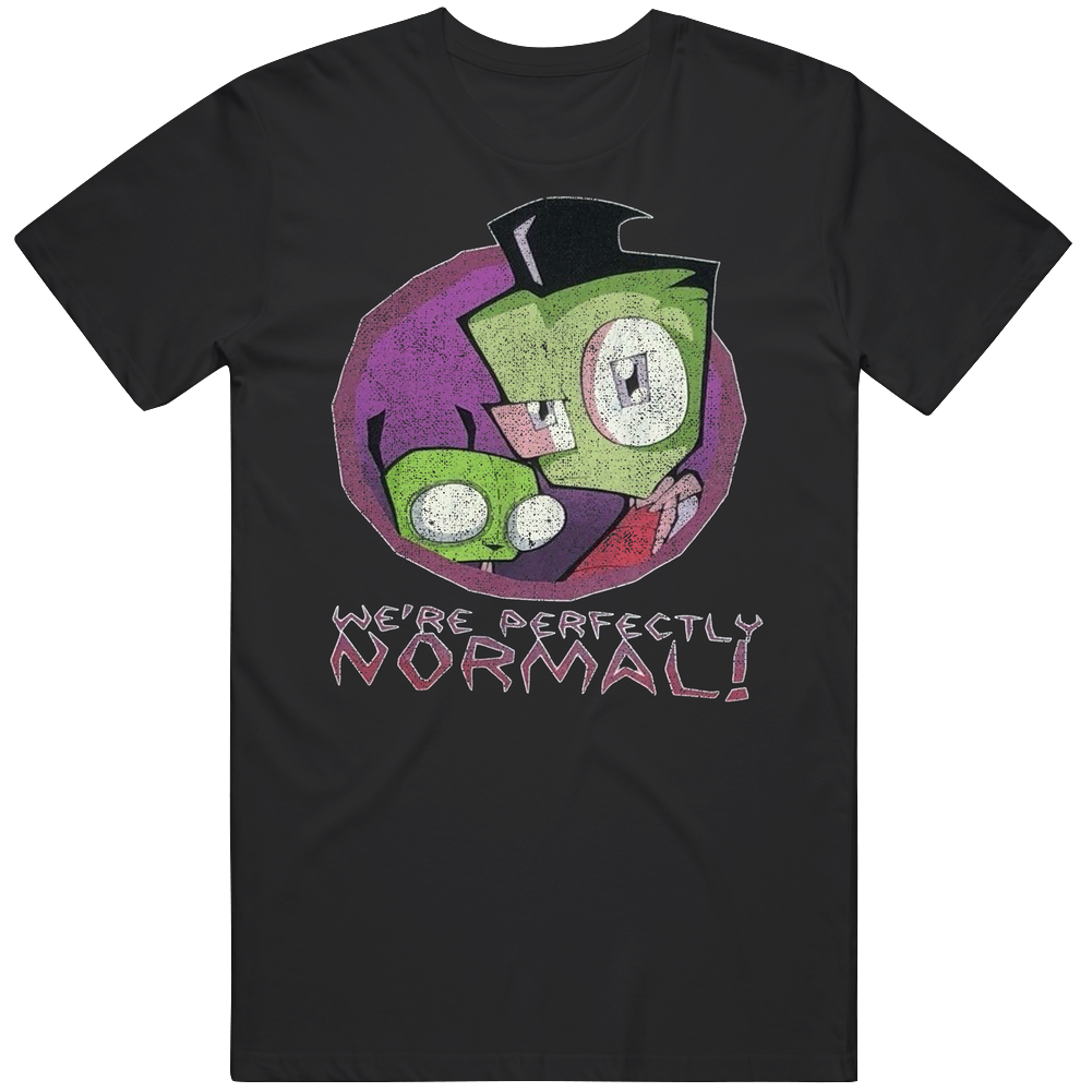 Invader Zim American Tv Series Retro Distressed Vintage Men’s 100% Cotton Black T Shirt Invader Zim American Tv Series Retro Distressed Vintage Men’s 100% Cotton Black T Shirt