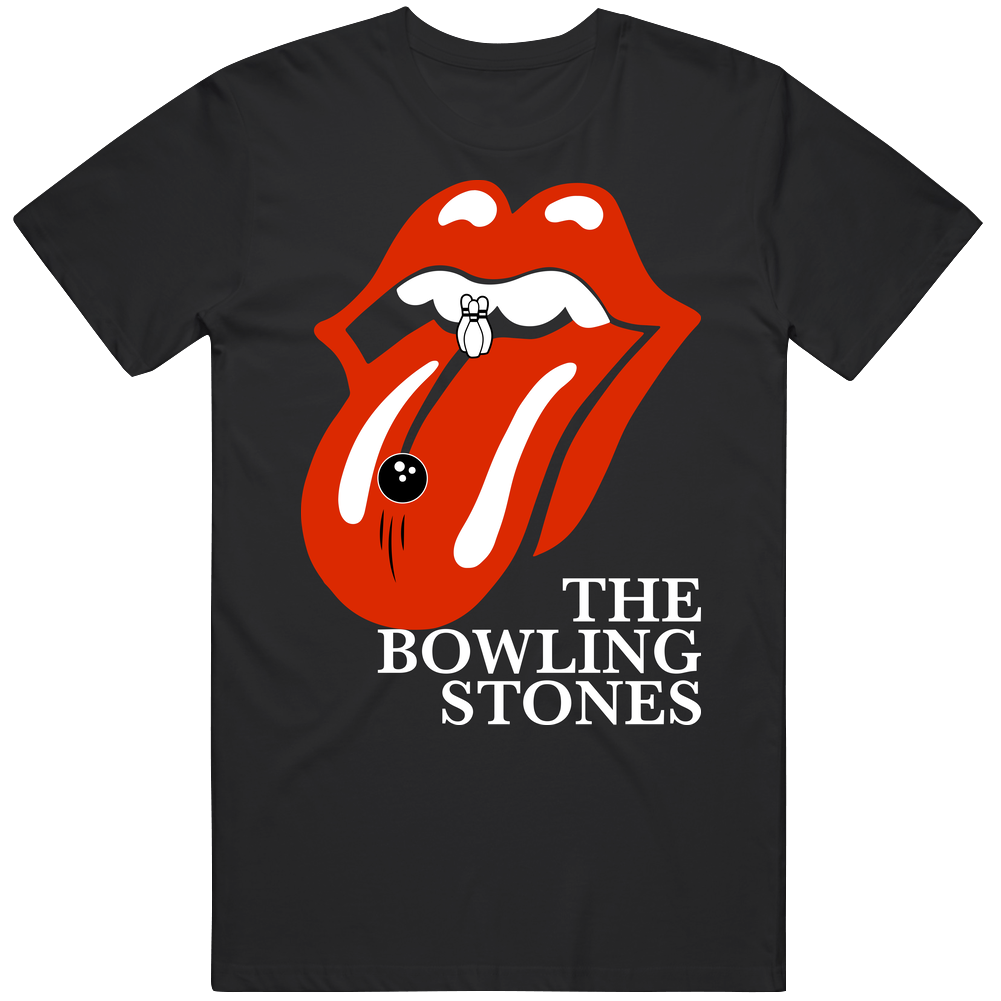The Bowling Stones Bowling Team Men’s 100% Cotton Black T Shirt The Bowling Stones Bowling Team Men’s 100% Cotton Black T Shirt