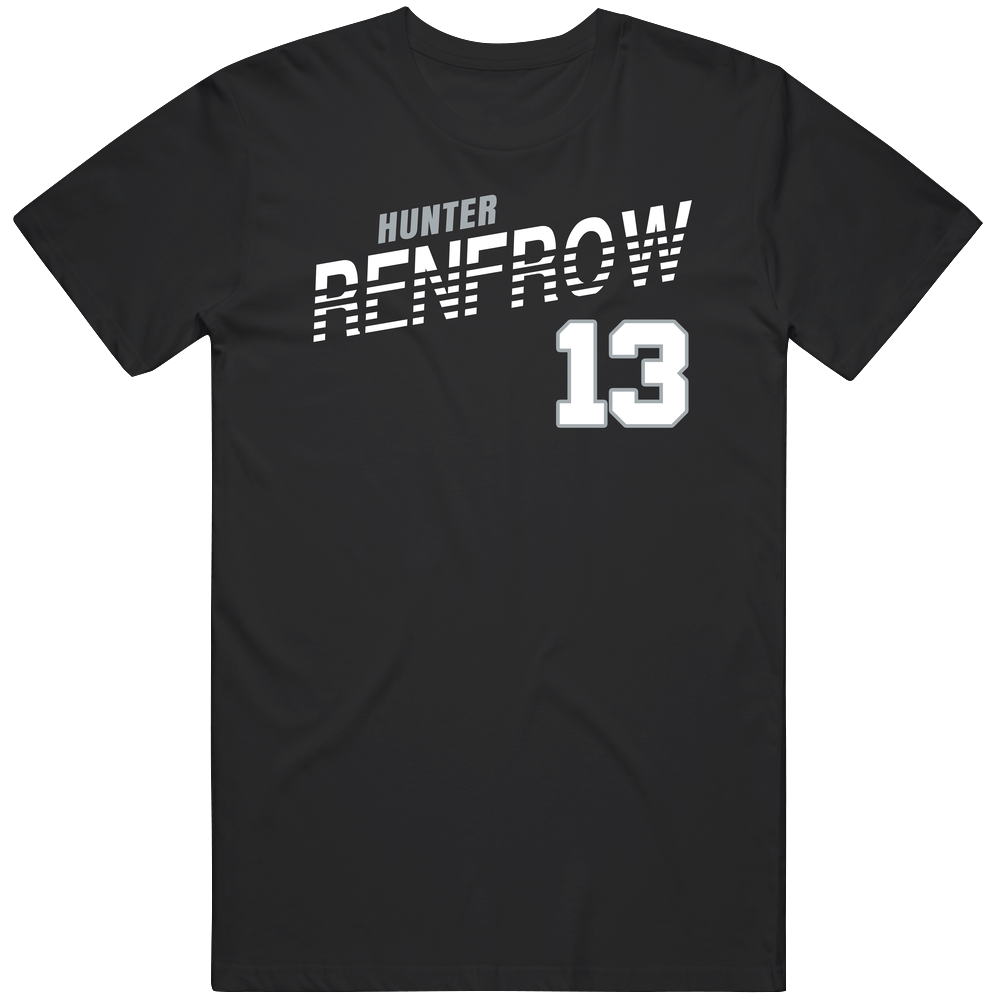 Hunter Renfrow 13 Favorite Player Fan Men’s 100% Cotton Black T Shirt Hunter Renfrow 13 Favorite Player Fan Men’s 100% Cotton Black T Shirt
