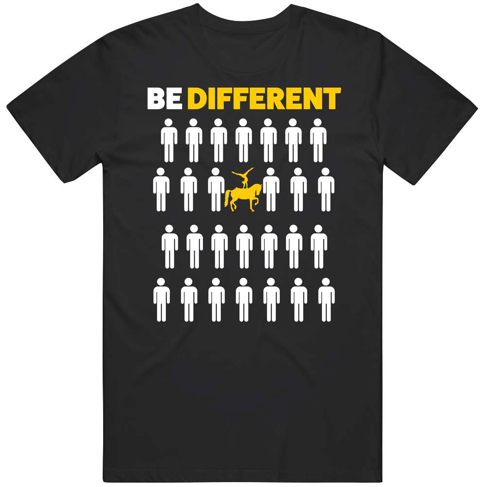 Be Different Equestrian Vaulting Sport Hobby Men’s 100% Cotton Black T Shirt Be Different Equestrian Vaulting Sport Hobby Men’s 100% Cotton Black T Shirt