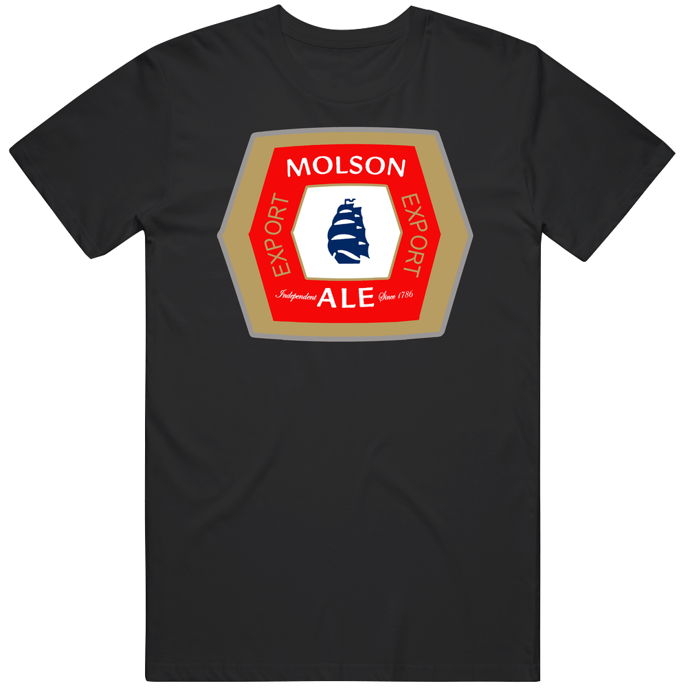 Molson Export Ale Canada Beer Lovers Men’s 100% Cotton Black T Shirt Molson Export Ale Canada Beer Lovers Men’s 100% Cotton Black T Shirt
