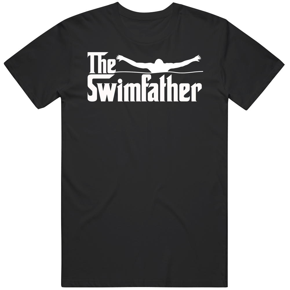The Swimfather Godfather Funny Sports Parody Men’s 100% Cotton Black T Shirt The Swimfather Godfather Funny Sports Parody Men’s 100% Cotton Black T Shirt