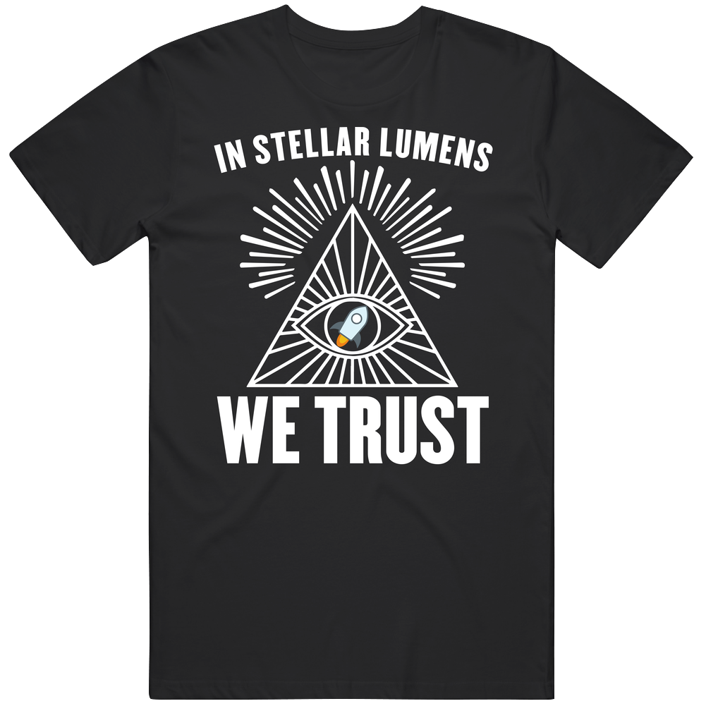 In Stellar Lumens We Trust Cryptocurrency Investor Men’s 100% Cotton Black T Shirt In Stellar Lumens We Trust Cryptocurrency Investor Men’s 100% Cotton Black T Shirt