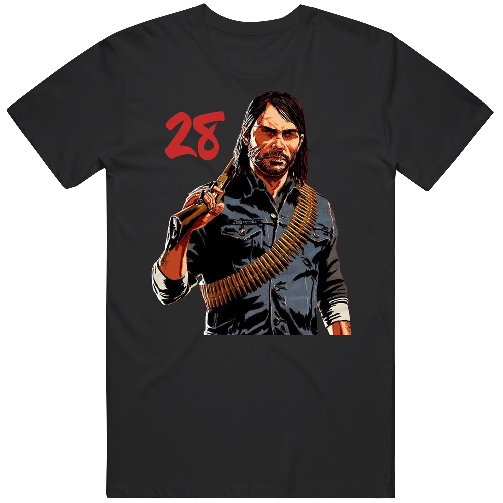 Red Dead Redemption John Marston Fan Men’s 100% Cotton Black T Shirt Red Dead Redemption John Marston Fan Men’s 100% Cotton Black T Shirt