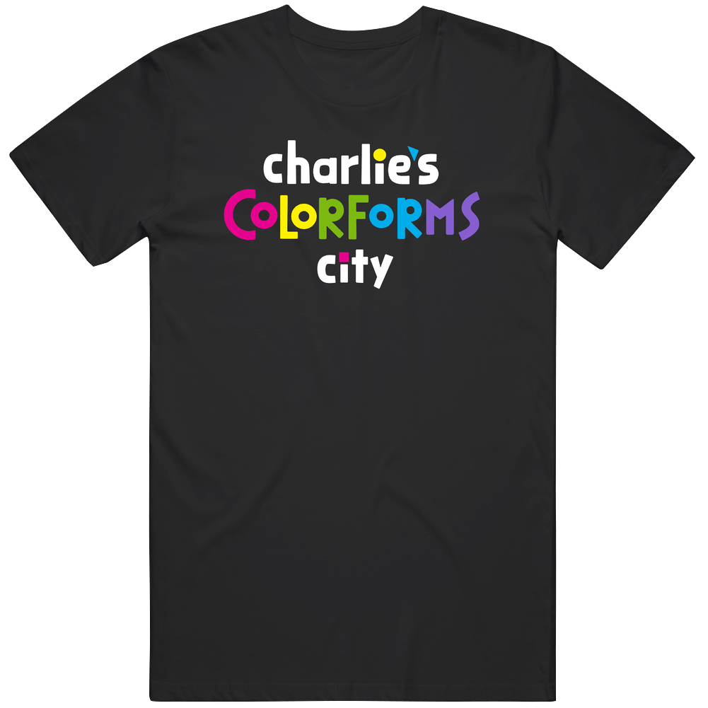Charlie's Colorforms City Netflix Original Series Fan Men’s 100% Cotton Black T Shirt Charlie's Colorforms City Netflix Original Series Fan Men’s 100% Cotton Black T Shirt