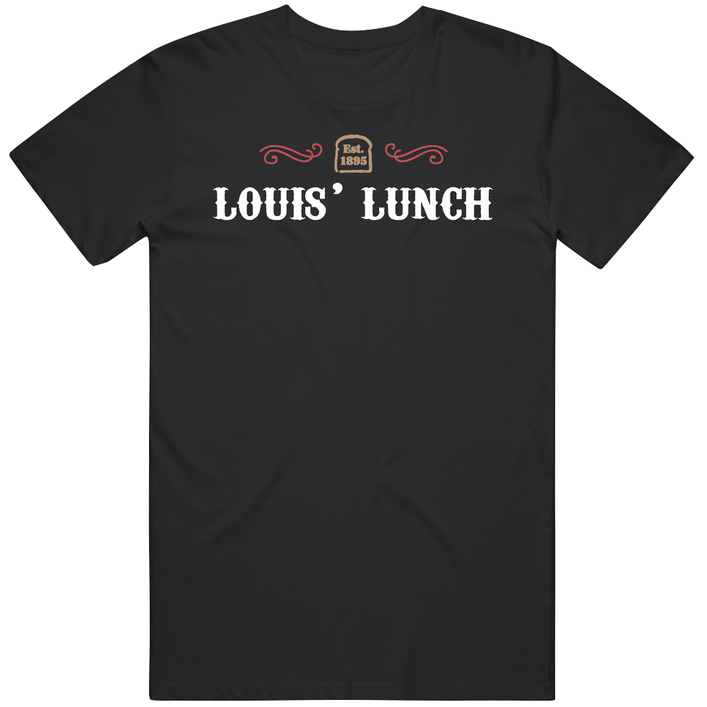 Louis' Lunch Restaurant Connecticut's Most Famous Restaurant Men’s 100% Cotton Black T Shirt Louis' Lunch Restaurant Connecticut's Most Famous Restaurant Men’s 100% Cotton Black T Shirt