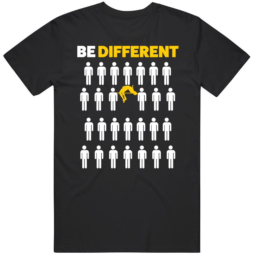Be Different High Jump Sport Hobby Men’s 100% Cotton Black T Shirt Be Different High Jump Sport Hobby Men’s 100% Cotton Black T Shirt