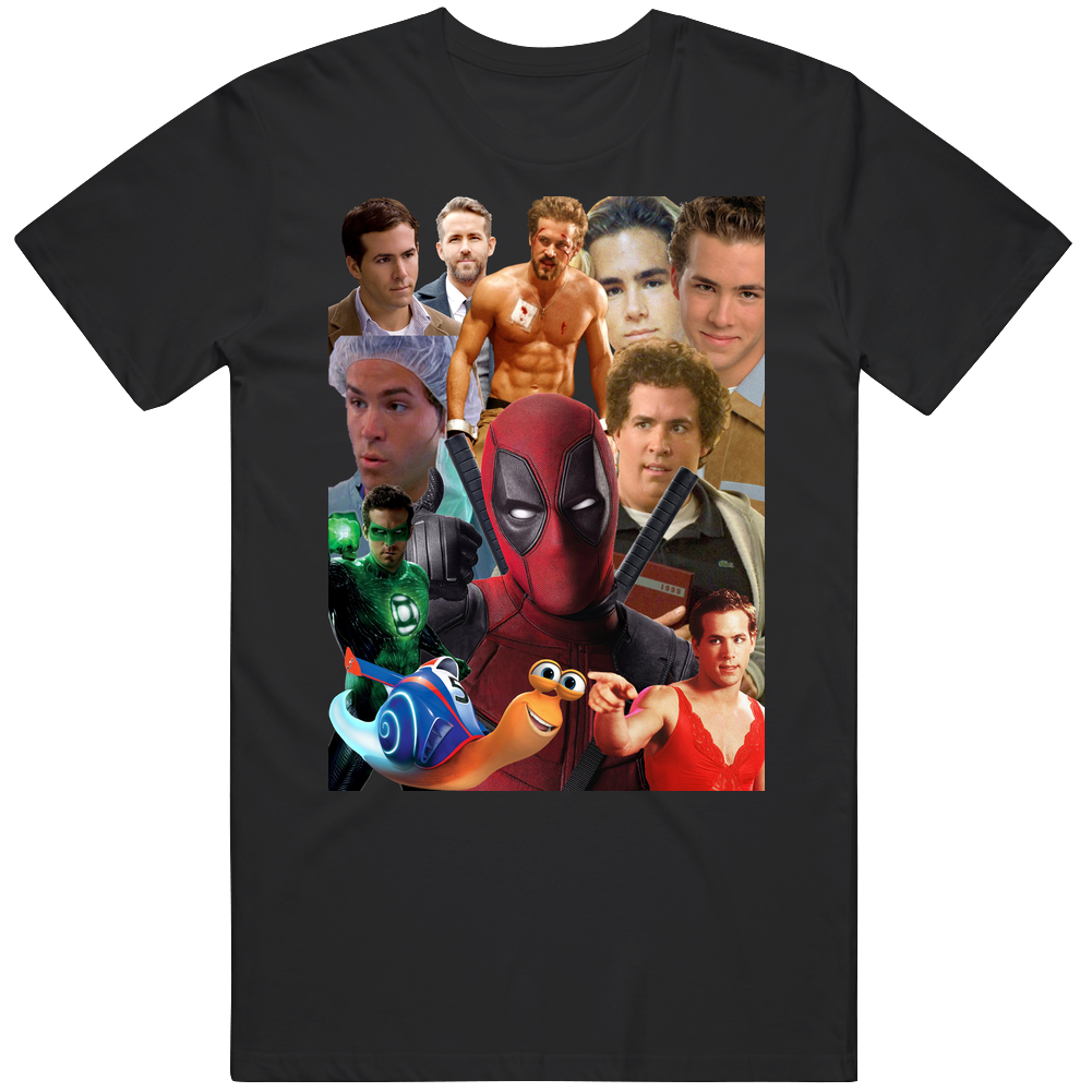 Ryan Reynolds Movies Mashup Hollywood Actor Super Fan Men’s 100% Cotton Black T Shirt Ryan Reynolds Movies Mashup Hollywood Actor Super Fan Men’s 100% Cotton Black T Shirt