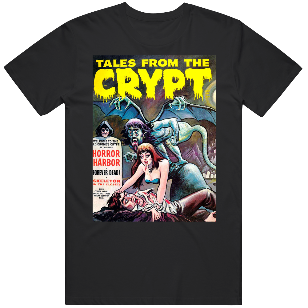 Tales From The Crypt Horror Harbor Comic Book Tv Show Fan Men’s 100% Cotton Black T Shirt Tales From The Crypt Horror Harbor Comic Book Tv Show Fan Men’s 100% Cotton Black T Shirt