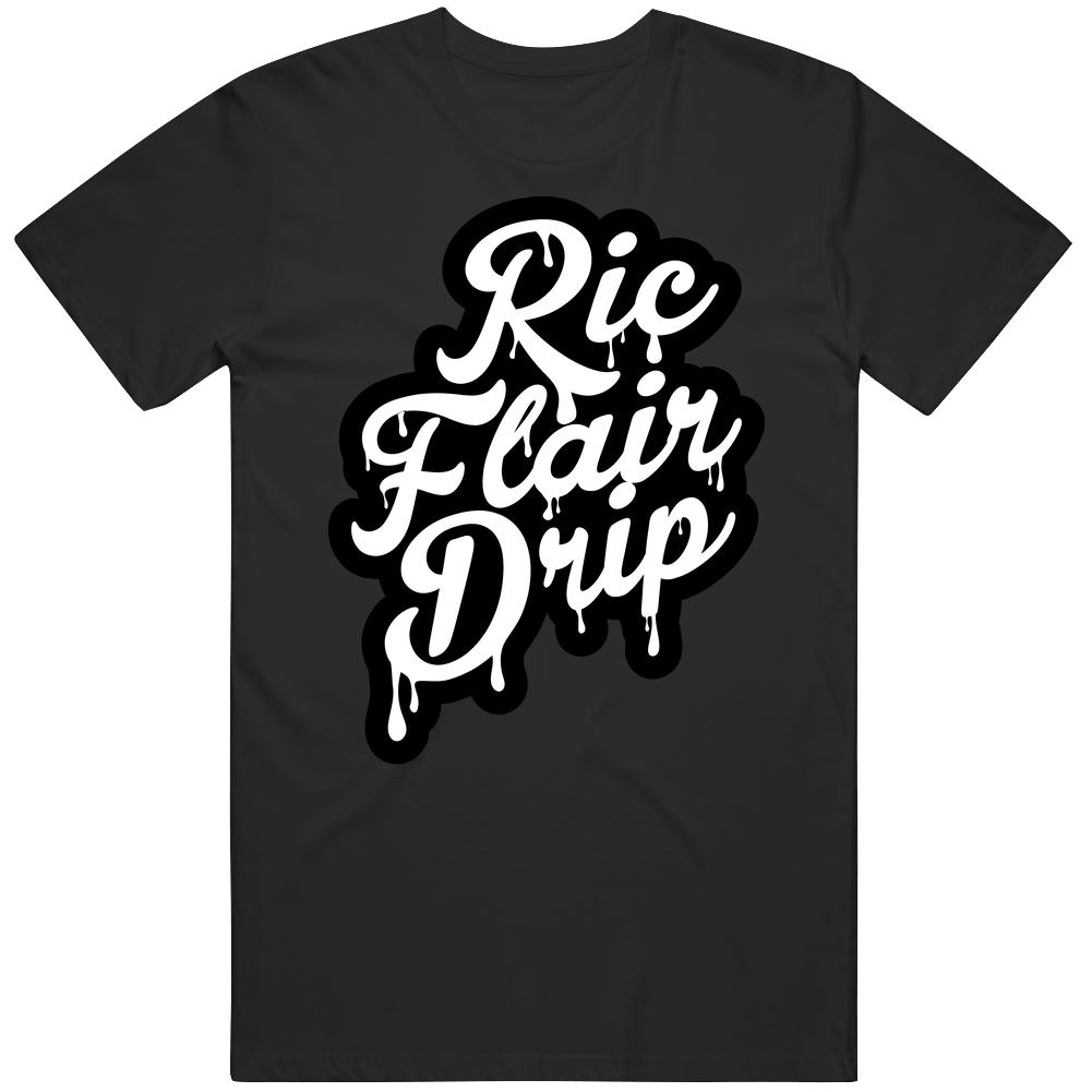 Ric Flair Drip Vintage Embossed Fan Men’s 100% Cotton Black T Shirt Ric Flair Drip Vintage Embossed Fan Men’s 100% Cotton Black T Shirt