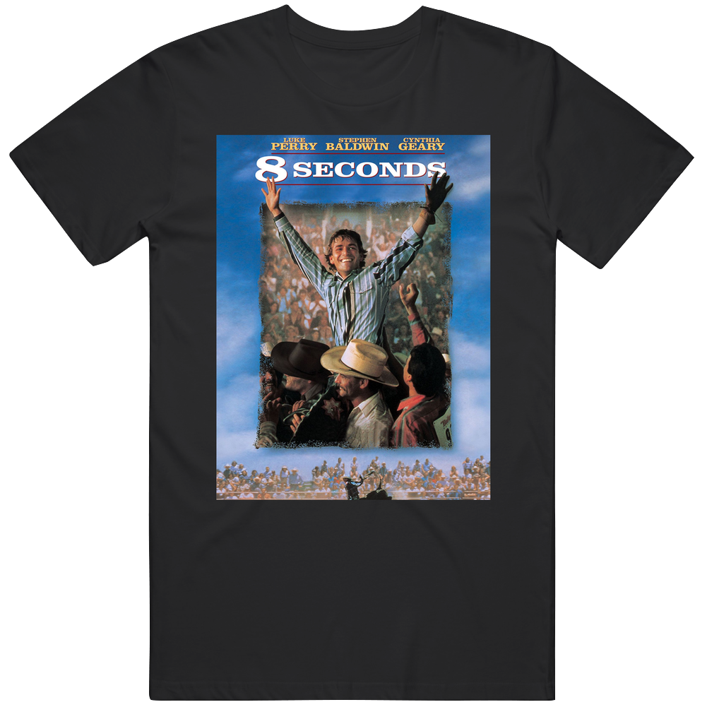 Luke Perry 8 Seconds Rodeo Movie Fan Men’s 100% Cotton Black T Shirt Luke Perry 8 Seconds Rodeo Movie Fan Men’s 100% Cotton Black T Shirt