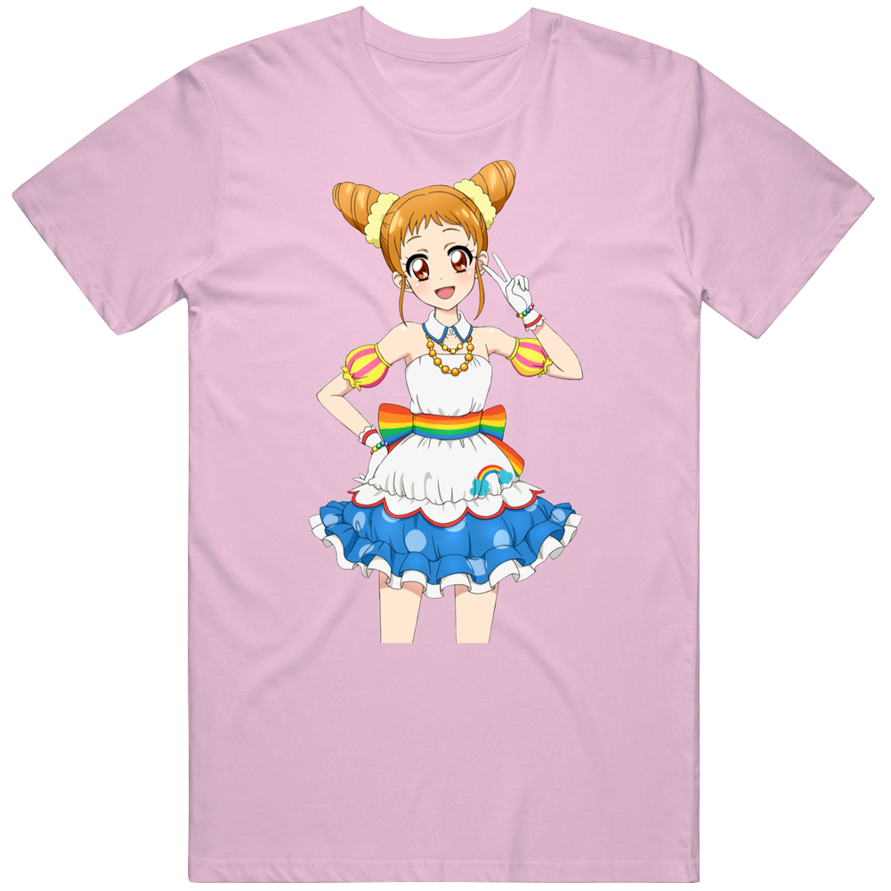 Otome Arisugawa Aikatsu Fictional Music Group Fan Men’s 100% Cotton Pink T Shirt Otome Arisugawa Aikatsu Fictional Music Group Fan Men’s 100% Cotton Pink T Shirt