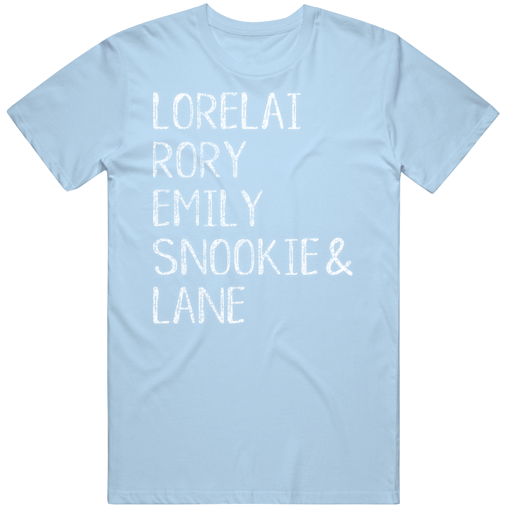 Gilmore Girls Cast Women Men’s 100% Cotton Light Blue T Shirt Gilmore Girls Cast Women Men’s 100% Cotton Light Blue T Shirt