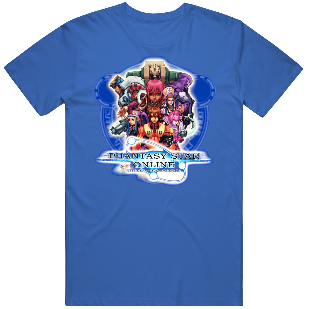 Phantasy Star Rpg Video Game Men’s 100% Cotton Royal Blue T Shirt Phantasy Star Rpg Video Game Men’s 100% Cotton Royal Blue T Shirt