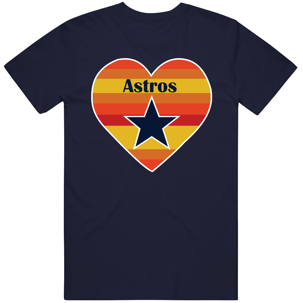 Houston Astros Love Men’s 100% Cotton Navy Blue T Shirt Houston Astros Love Men’s 100% Cotton Navy Blue T Shirt