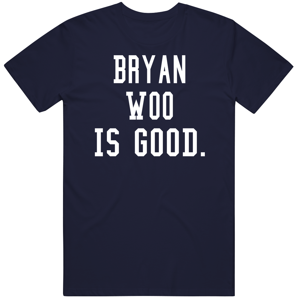Bryan Woo Is Good Men’s 100% Cotton Navy Blue T Shirt