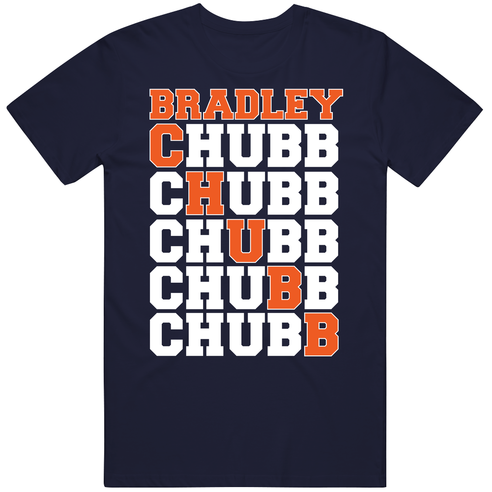 Bradley Chubb Men’s 100% Cotton Navy Blue T Shirt