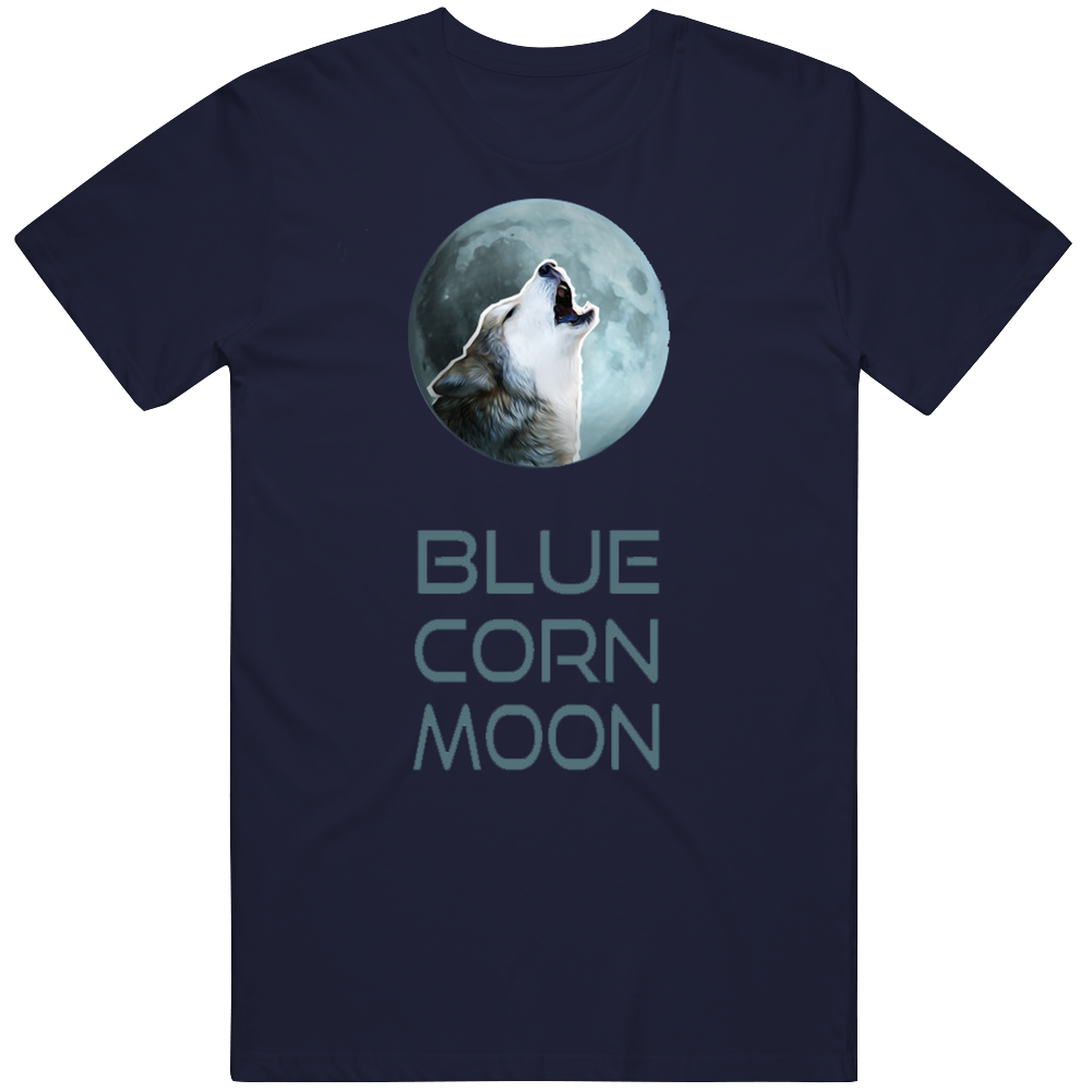 Wreck It Ralph Blue Corn Moon Pocahontas Men’s 100% Cotton Navy Blue T Shirt