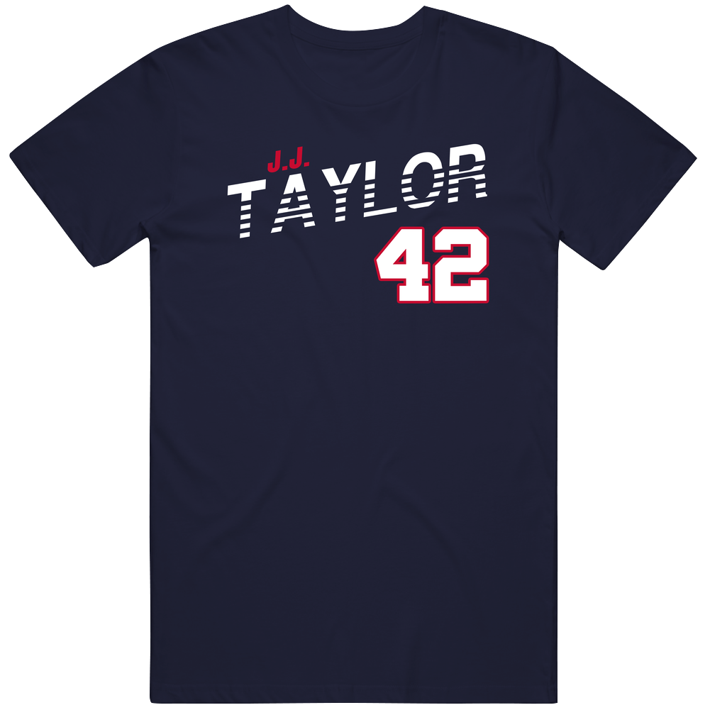 J J Taylor 42 Favorite Player New England Football Fan Men’s 100% Cotton Navy Blue T Shirt J J Taylor 42 Favorite Player New England Football Fan Men’s 100% Cotton Navy Blue T Shirt