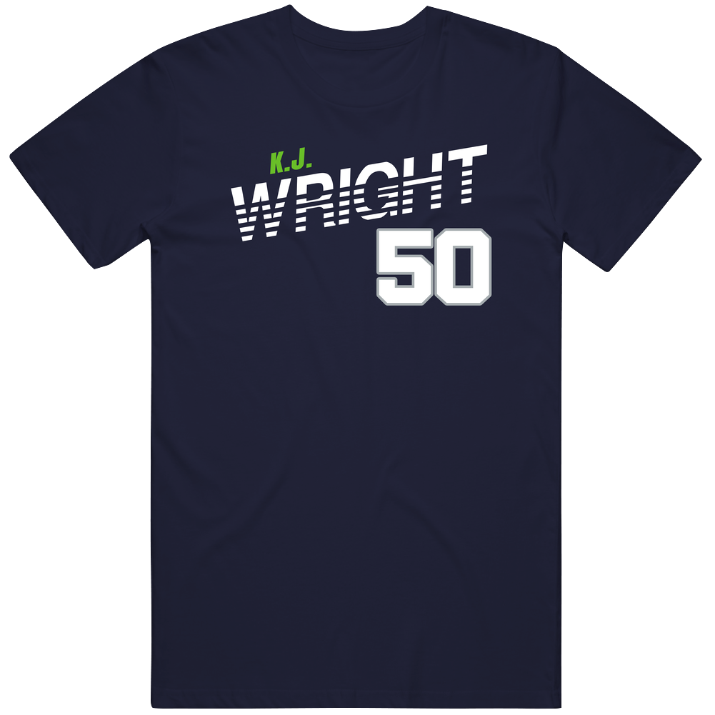 K J Wright 50 Favorite Player Seattle Football Fan Men’s 100% Cotton Navy Blue T Shirt K J Wright 50 Favorite Player Seattle Football Fan Men’s 100% Cotton Navy Blue T Shirt