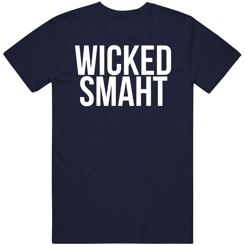 Wicked Smaht As Seen On Goodwill Hunting Men’s 100% Cotton Navy Blue T Shirt