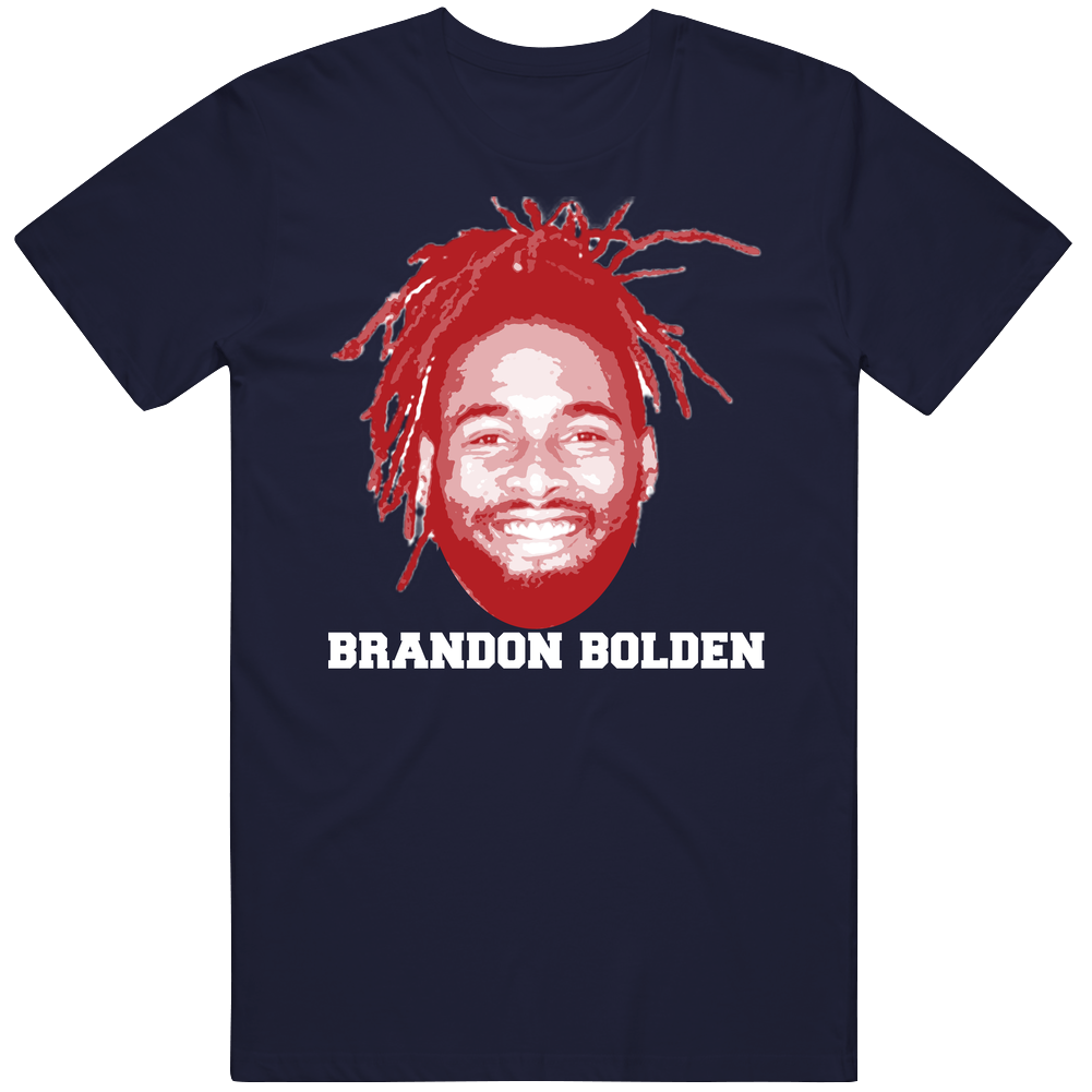 Brandon Bolden Face Big Head New England Football Player Fan Men’s 100% Cotton Navy Blue T Shirt Brandon Bolden Face Big Head New England Football Player Fan Men’s 100% Cotton Navy Blue T Shirt