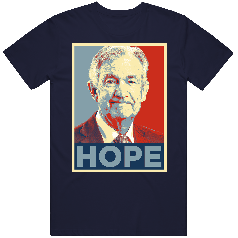 Jerome Powell Hope Men’s 100% Cotton Navy Blue T Shirt Jerome Powell Hope Men’s 100% Cotton Navy Blue T Shirt