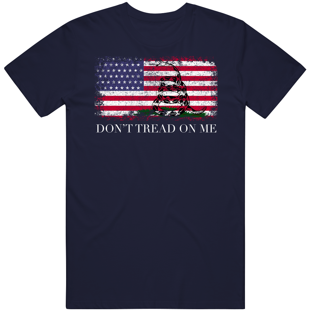 Don't Tread On Me Chris Pratt American Men’s 100% Cotton Navy Blue T Shirt Don't Tread On Me Chris Pratt American Men’s 100% Cotton Navy Blue T Shirt