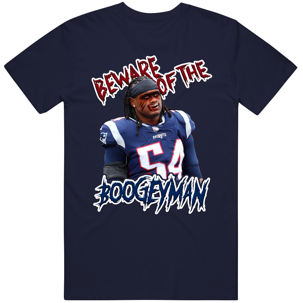 Beware Oft The Boogeyman Donta Hightower New England Football Men’s 100% Cotton Navy Blue T Shirt Beware Oft The Boogeyman Donta Hightower New England Football Men’s 100% Cotton Navy Blue T Shirt
