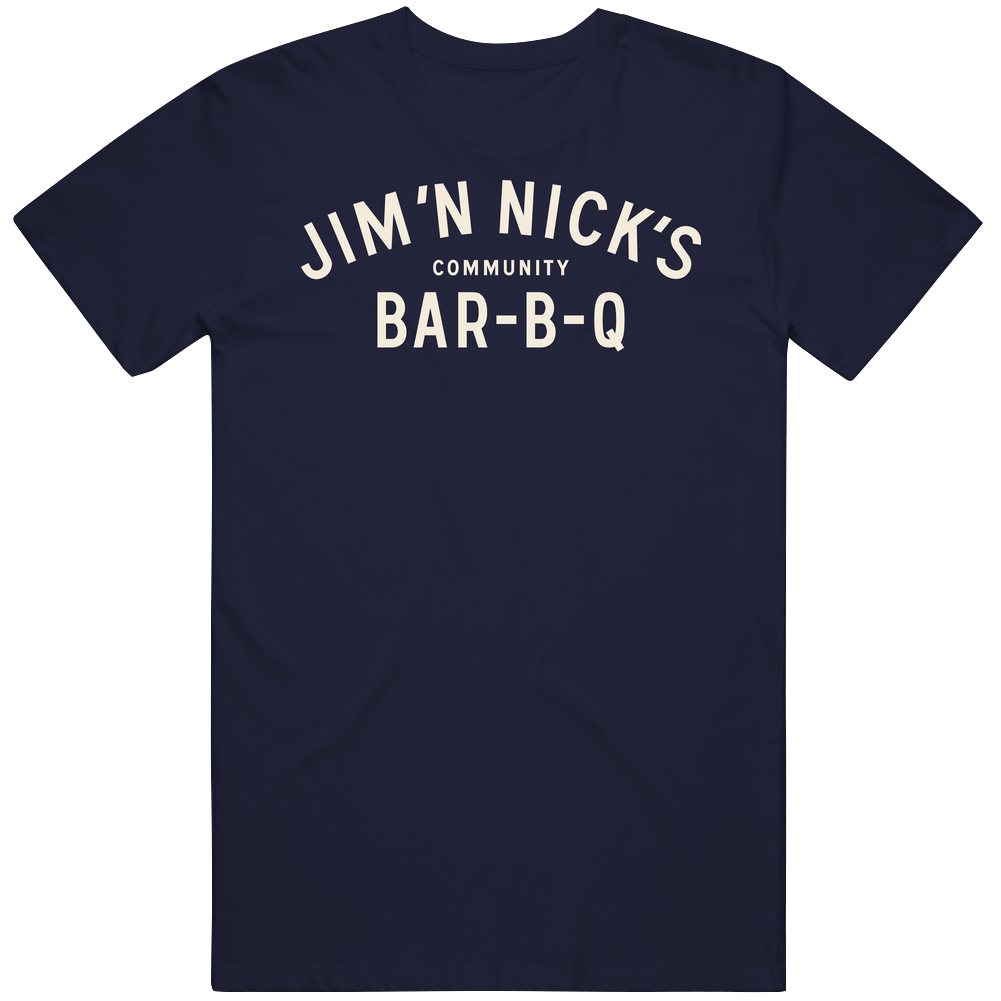 Jim N Nick's Bbq Men’s 100% Cotton Navy Blue T Shirt Jim N Nick's Bbq Men’s 100% Cotton Navy Blue T Shirt