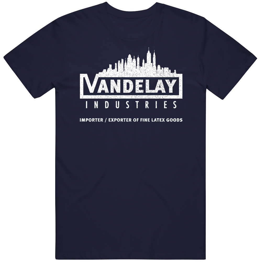 Vandelay Industries Seinfeld Funny Men’s 100% Cotton Navy Blue T Shirt Vandelay Industries Seinfeld Funny Men’s 100% Cotton Navy Blue T Shirt