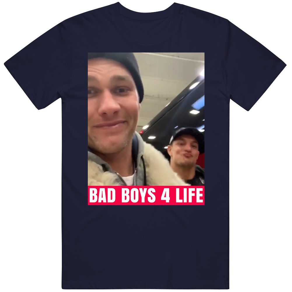 Tom Brady Rob Gronkowski Bad Boys For Life Trending Fan Men’s 100% Cotton Navy Blue T Shirt Tom Brady Rob Gronkowski Bad Boys For Life Trending Fan Men’s 100% Cotton Navy Blue T Shirt