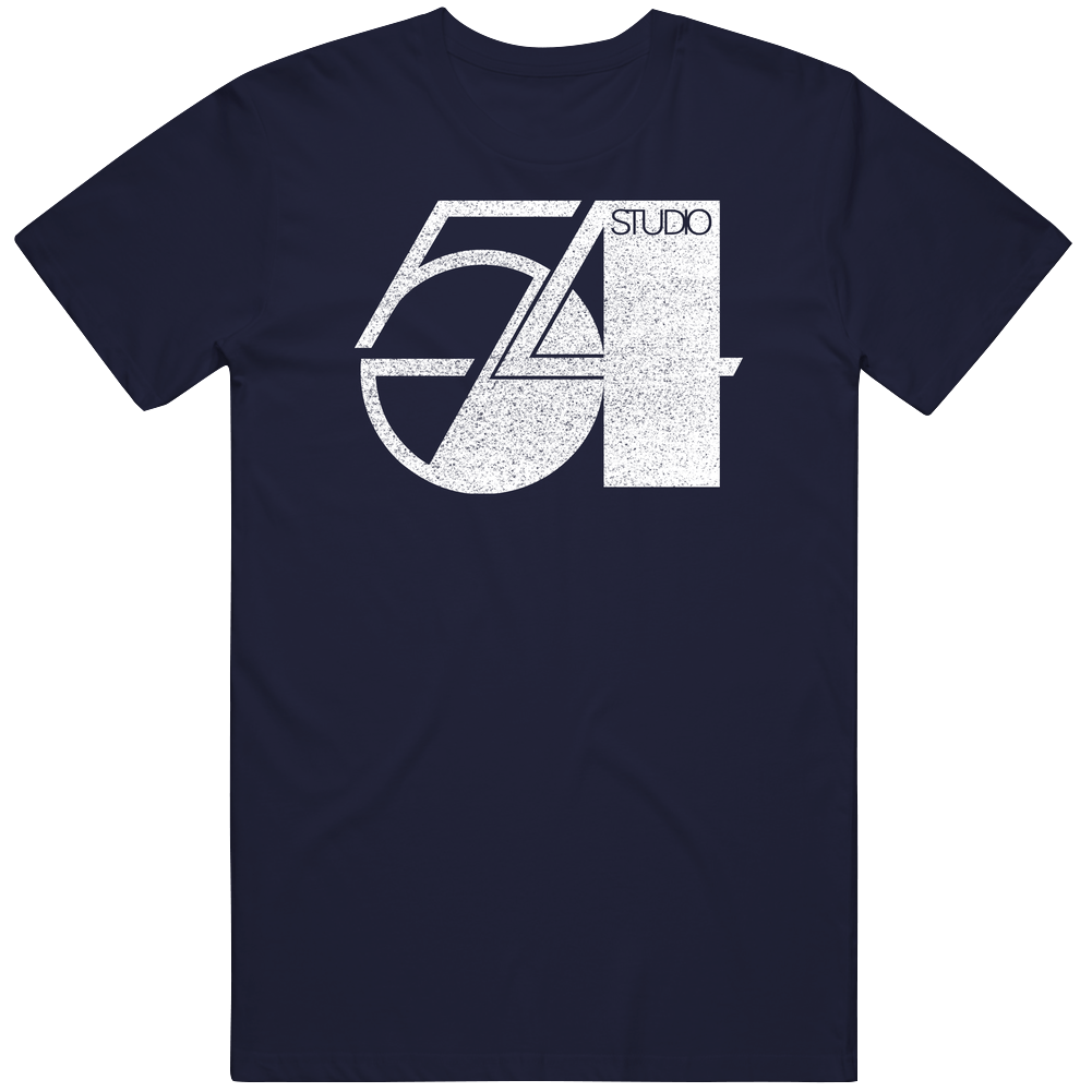Studio 54 Vintage Distressed Logo Men’s 100% Cotton Navy Blue T Shirt Studio 54 Vintage Distressed Logo Men’s 100% Cotton Navy Blue T Shirt
