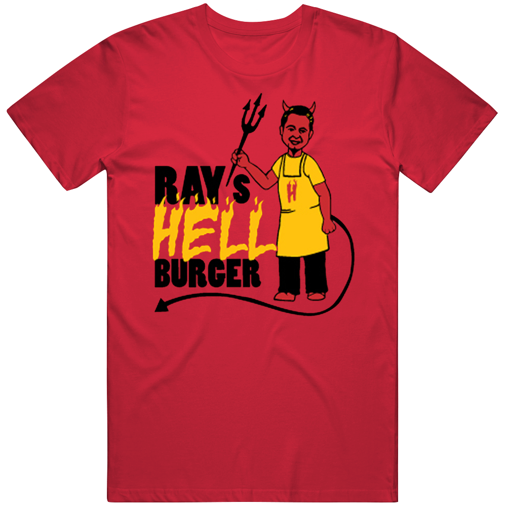 Ray's Hell Burger Food Fan Men’s 100% Cotton Red T Shirt Ray's Hell Burger Food Fan Men’s 100% Cotton Red T Shirt