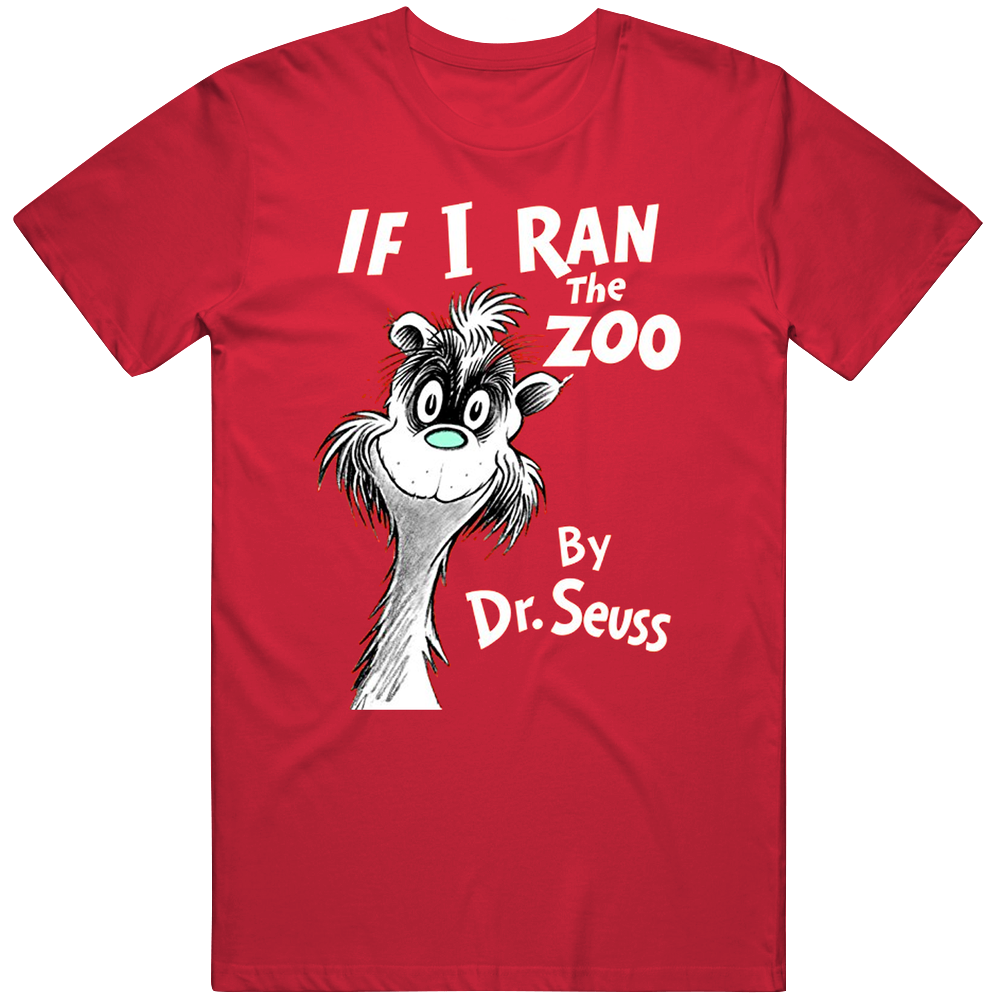 If I Ran The Zoo Dr Seuss Book Cover Men’s 100% Cotton Red T Shirt If I Ran The Zoo Dr Seuss Book Cover Men’s 100% Cotton Red T Shirt