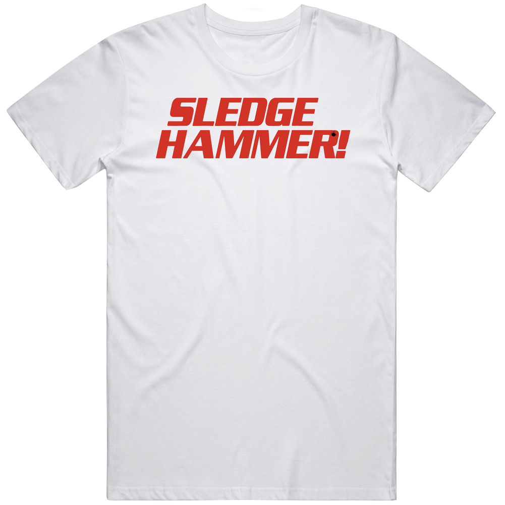 Sledge Hammer Retro 80s Tv Show Logo Fan Men’s 100% Cotton White T Shirt Sledge Hammer Retro 80s Tv Show Logo Fan Men’s 100% Cotton White T Shirt