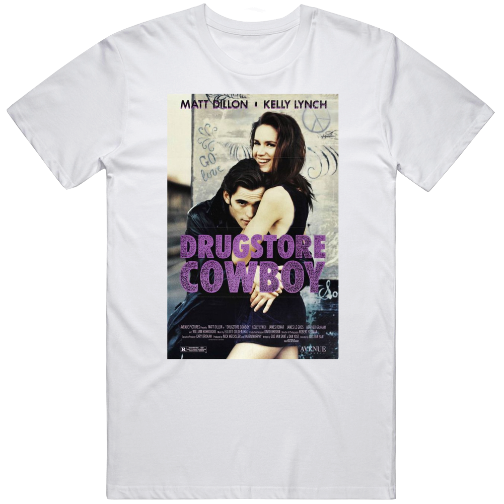 Drugstore Cowboy Retro Movie Fan Men’s 100% Cotton White T Shirt Drugstore Cowboy Retro Movie Fan Men’s 100% Cotton White T Shirt