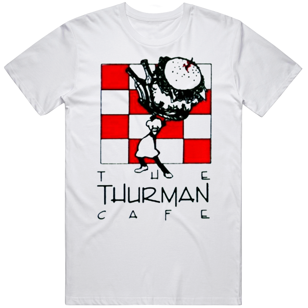 Thurman Cafe Burger Food Fan Men’s 100% Cotton White T Shirt Thurman Cafe Burger Food Fan Men’s 100% Cotton White T Shirt