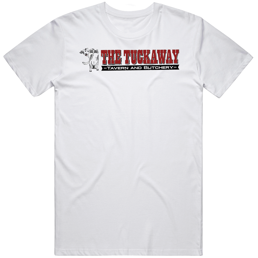 Tuckaway Tavern And Butchery Favorite Restaurant Men’s 100% Cotton White T Shirt Tuckaway Tavern And Butchery Favorite Restaurant Men’s 100% Cotton White T Shirt