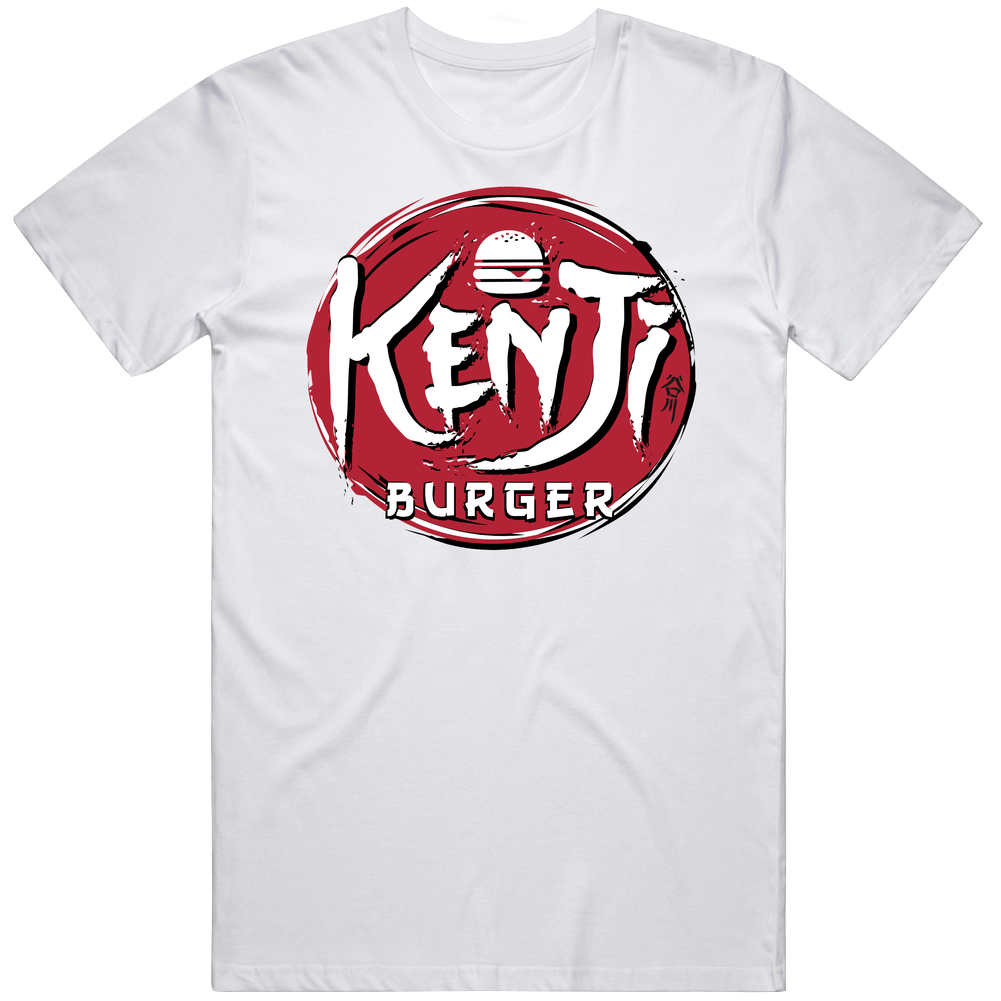 Kenji Burger Favorite Restaurant Men’s 100% Cotton White T Shirt Kenji Burger Favorite Restaurant Men’s 100% Cotton White T Shirt