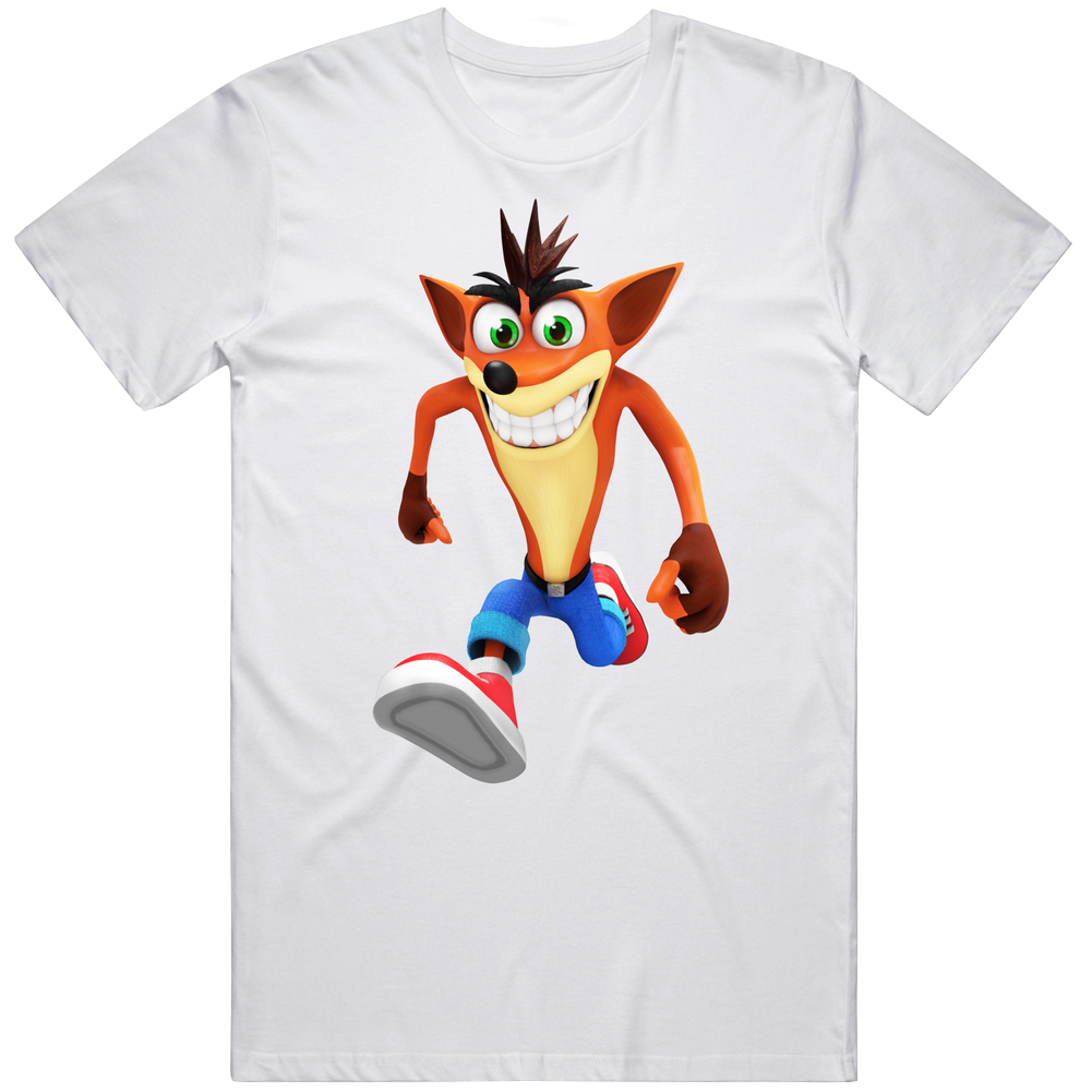 Crash Crash Bandicoot Video Game Character Men’s 100% Cotton White T Shirt Crash Crash Bandicoot Video Game Character Men’s 100% Cotton White T Shirt