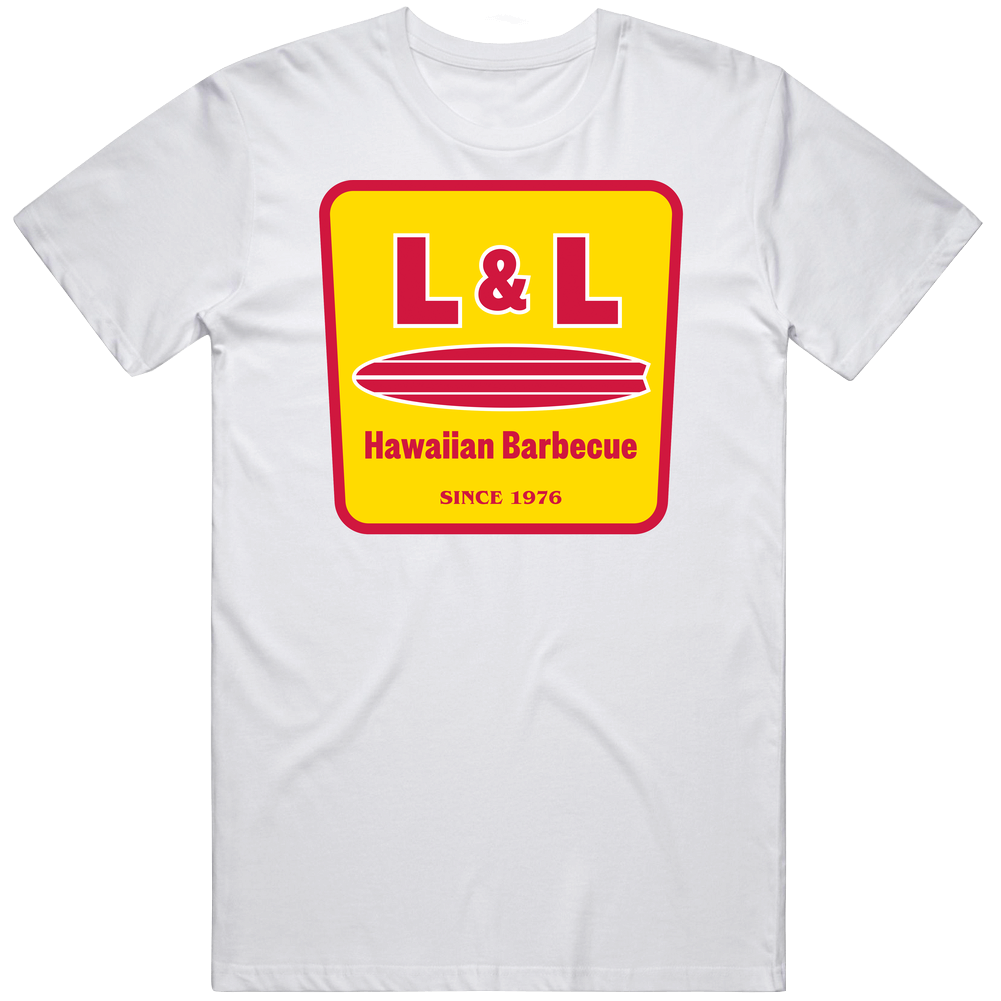 L&l Hawaiian Barbecue Men’s 100% Cotton White T Shirt L&l Hawaiian Barbecue Men’s 100% Cotton White T Shirt