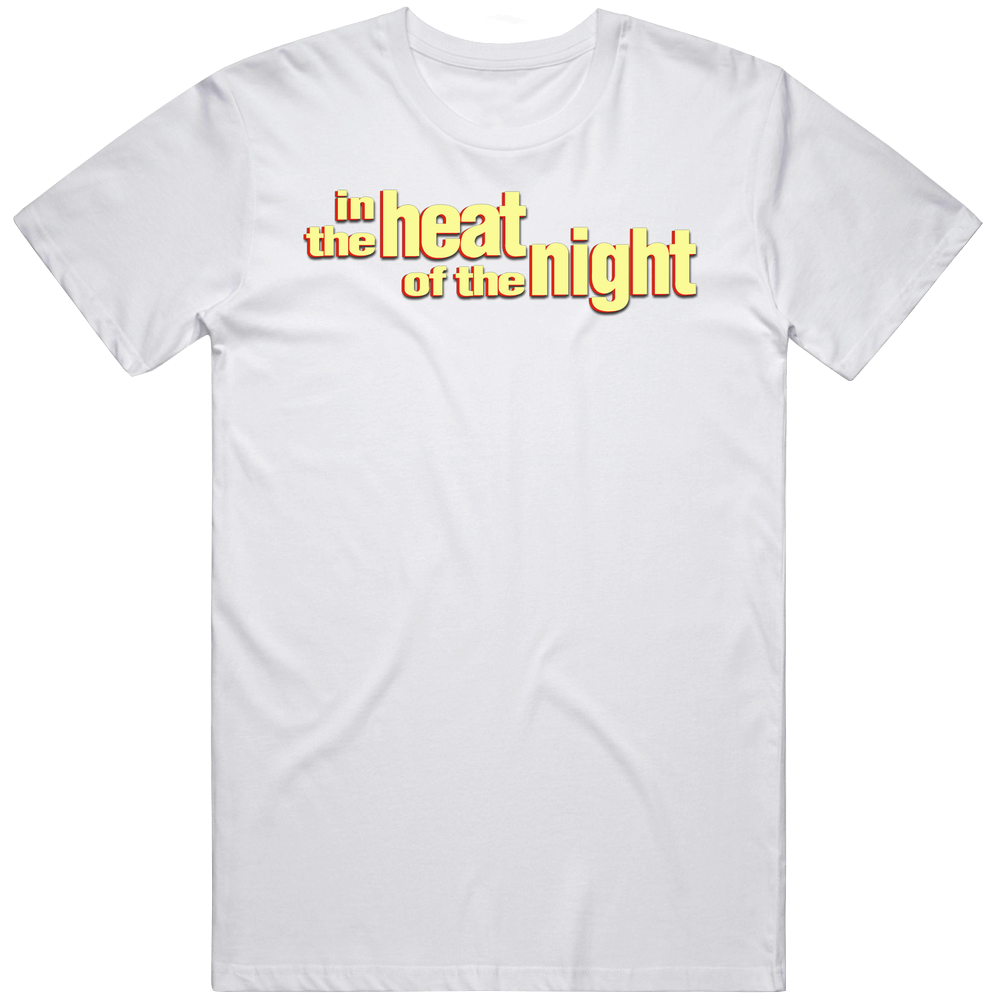 In The Heat Of The Night Retro 80s Tv Show Logo Fan Men’s 100% Cotton White T Shirt In The Heat Of The Night Retro 80s Tv Show Logo Fan Men’s 100% Cotton White T Shirt