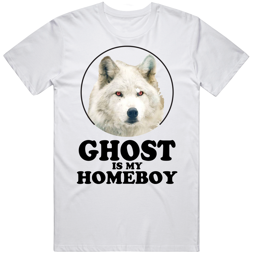 Game Of Thrones Ghost Is My Homeboy Funny Parody Fan Men’s 100% Cotton White T Shirt Game Of Thrones Ghost Is My Homeboy Funny Parody Fan Men’s 100% Cotton White T Shirt