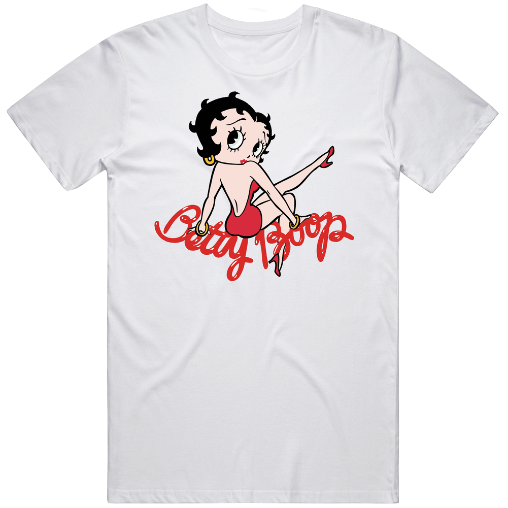 Betty Boop Fictional Musican Character Fan Men’s 100% Cotton White T Shirt Betty Boop Fictional Musican Character Fan Men’s 100% Cotton White T Shirt